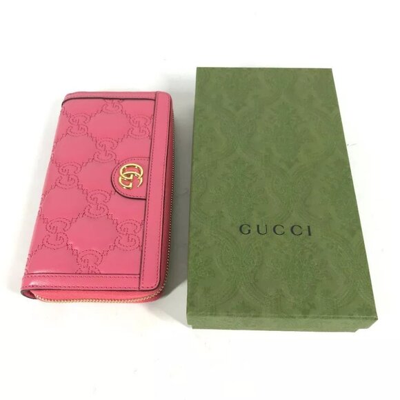 GUCCI GG Marmont GGMatelasse Zip Around Wallet Zip Around Wallet Unused - Picture 14 of 15